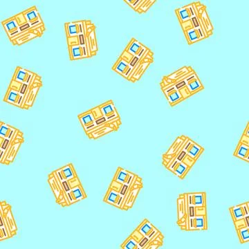 Bakery shop vector seamless pattern Stock Illustration