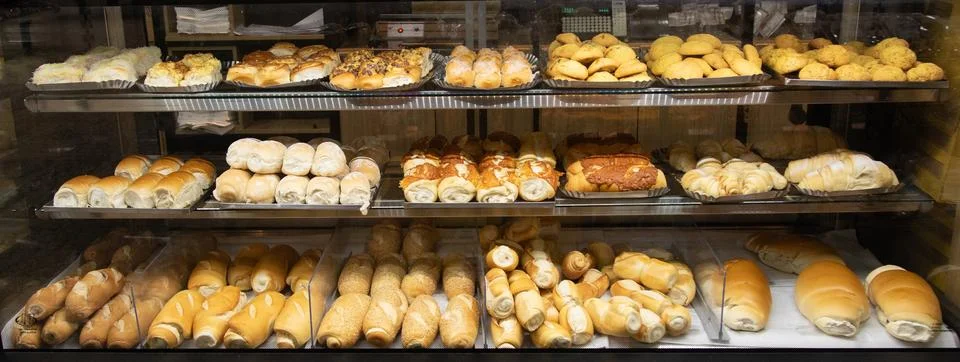 Bakery showcase Stock Photos