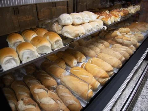 Bakery showcase Stock Photos