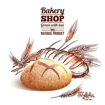 Bakery Sketch Concept Stockillustratie