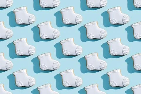 Bakery stocking pattern christmas pastry food Stock Photos