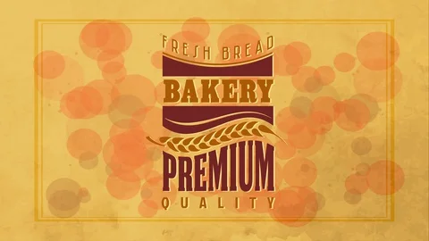 Bakery store connecting classic offset cereal branch and multicolored stripes Stock Footage 129272178