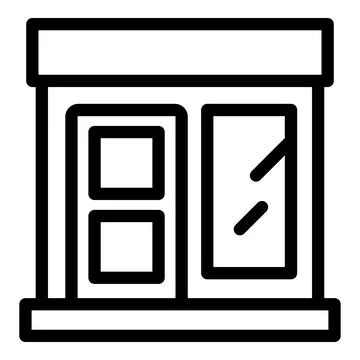 Bakery store icon outline vector. Grocery center shop Ilustración de archivo