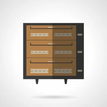 Bakery stove flat color vector icon Illustrazione stock