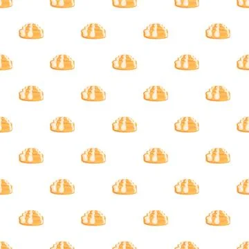 Bakery sweets buns seamless repeating pattern Stock Illustration