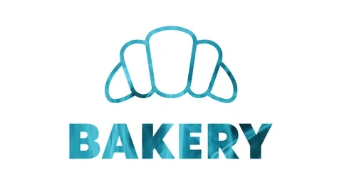 BAKERY text and icon on the blue and white background - 4K Video Stock Footage 152915984