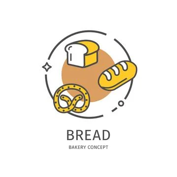 Bakery Thin Line Icon Concept. Vector Stock Illustration