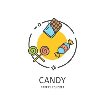 Bakery Thin Line Icon Concept. Vector Stock Illustration