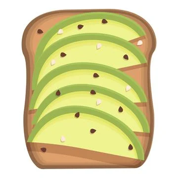 Bakery toast icon cartoon vector. Slice food 스톡 일러스트