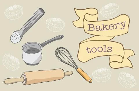 Bakery Tools Stock Illustration