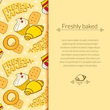 Bakery vector beautiful holiday background Stock Illustration