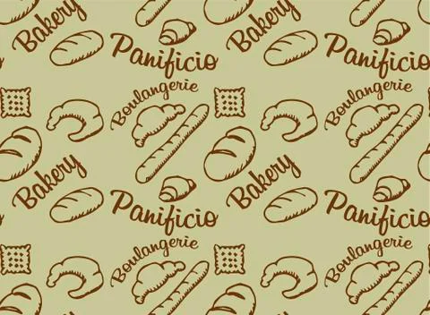 Bakery vector pattern Stock Illustration