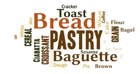Bakery Word Cloud Stock Illustration