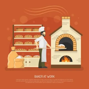 Bakery Work Illustration Stock Illustration