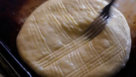 Bakery Working Process. Making Sweet Cake 写真素材