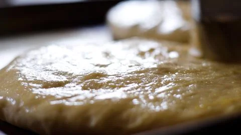 Bakery Working Process. Making Sweet Cake 写真素材