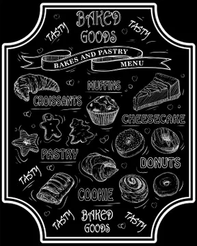 Bakes and pastry Illustrazione stock
