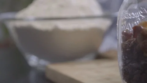 Baking accesories tracking shot Stock Footage 95842670