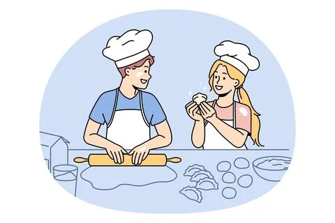 Baking and leisure fun concept Stock Illustration