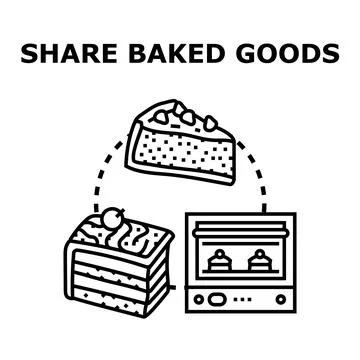 Baking and sharing sweet delicious baked goods Ilustración de archivo