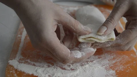 Baking with apples Stock Footage 129948065