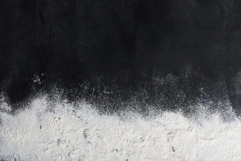 Baking background with copy space on black surface for your text. Top view. 写真素材