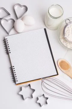 Baking background with eggshell Stock Photos