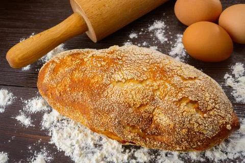 Baking bread background close up shoot Stock Photos