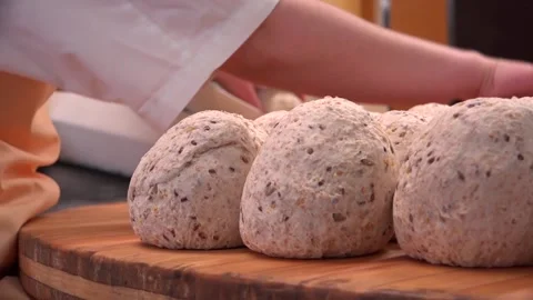 Baking Bread in the bakery Stock Footage 239583575