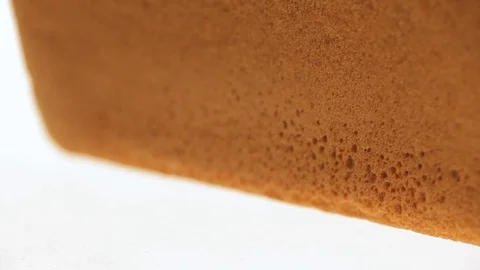 Baking bread. Bakery. Shelves with fresh baked crispy bread. Stock Footage 100938440