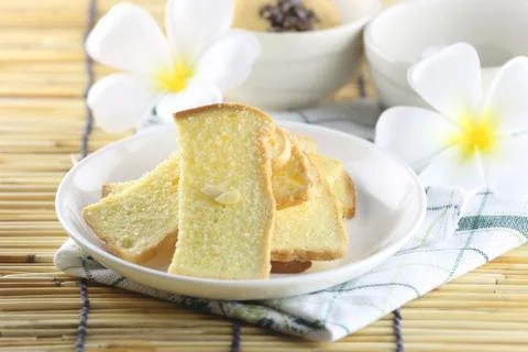 Baking bread of butter. Stock Photos