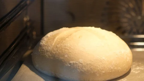 Baking bread in a high temperature oven. Bread. Stock Footage 121527764