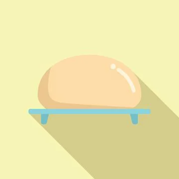 Baking bread icon flat vector. Flour pastry Stock Illustration