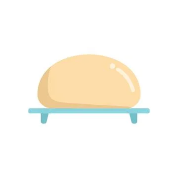 Baking bread icon flat vector. Flour pastry Stock Illustration