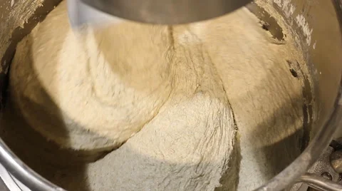 Baking bread Knead Bread Dough in a Stand Mixer  Video stock 54528504