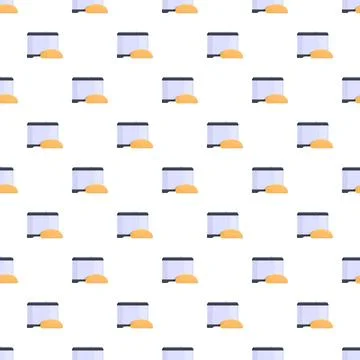Baking bread machine kitchen appliance seamless pattern Illustrazione stock
