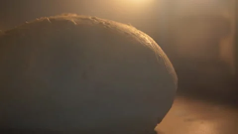 Baking bread in the oven, Dolly Slider Stock Footage 132679204