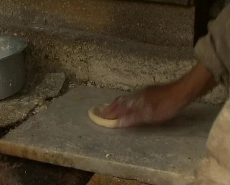 Baking bread in oven Stock Footage 378038