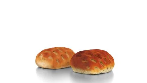 Baking bread in plate Stock Illustration