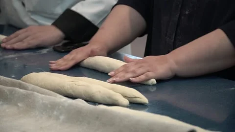 Baking Bread Preparation Stock Footage 317472615