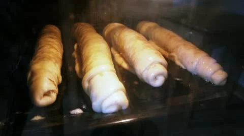 Baking the bread time lapse Stock Footage 18174113