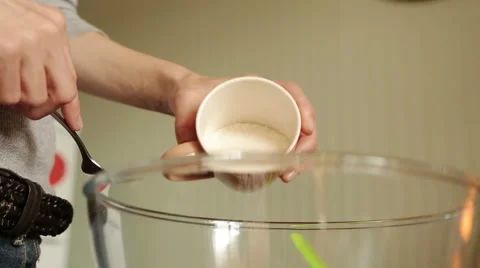 Baking a Cake Stock Footage 50686566