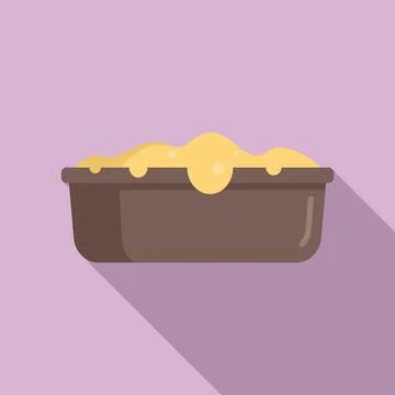 Baking cake icon, flat style Stock Illustration