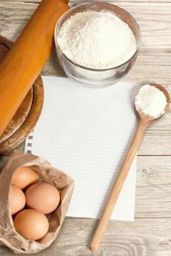 Baking cake ingredients. Stock Photos