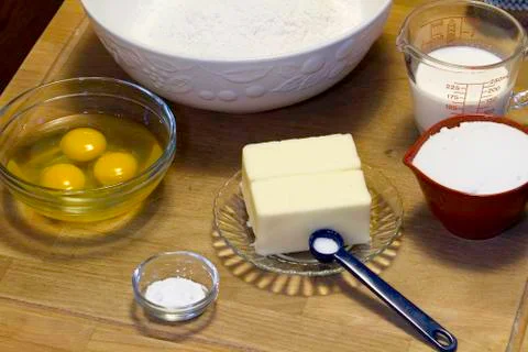 Baking a Cake Foto stock