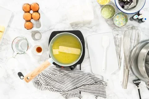 Baking a cake Stock Photos