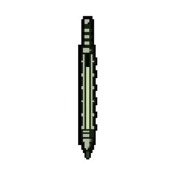 Baking candy thermometer pixel art vector illustration Illustrazione stock