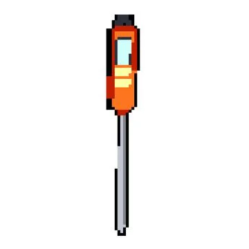 Baking candy thermometer pixel art vector illustration Illustrazione stock