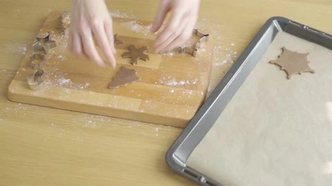 Baking Christmas cookies Stock Footage 211321915