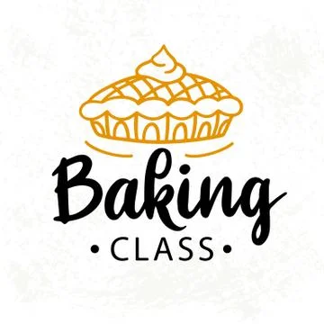 Baking class logotype. Cooking course badge label イラスト素材